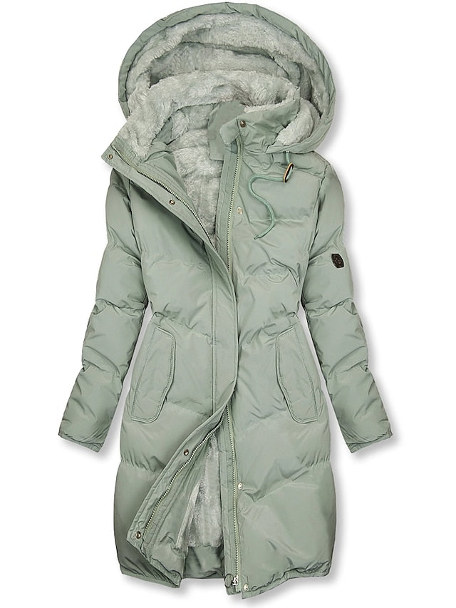 Cappotto trapuntato da donna con cappuccio