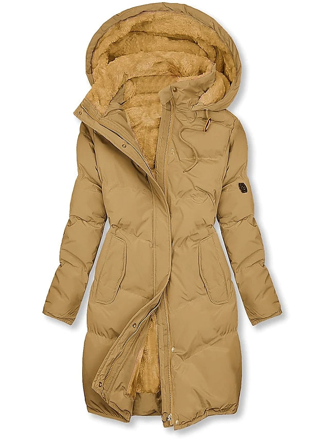 Manteau matelassé pour femme avec capuche