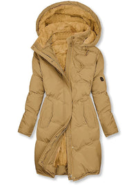 Manteau matelassé pour femme avec capuche