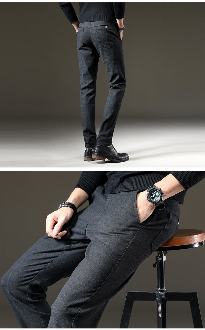 Pantaloni eleganți bărbătești în carouri