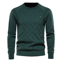Sweter męski z diamentowym wzorem - Felix Detail