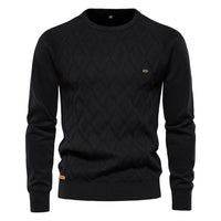 Sweter męski z diamentowym wzorem - Felix Front