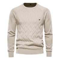 Sweter męski z diamentowym wzorem - Felix Hero