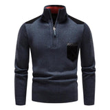 Maglione da uomo con mezza zip e collo alto - Felix