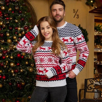 Zimowy sweter unisex z motywem reniferów - Rowan Lifestyle